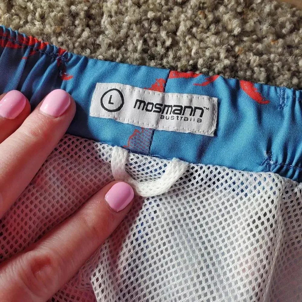 Mosmann Australia Men's Palm Tree Board Shorts Swim Trunks Size Large NWOT